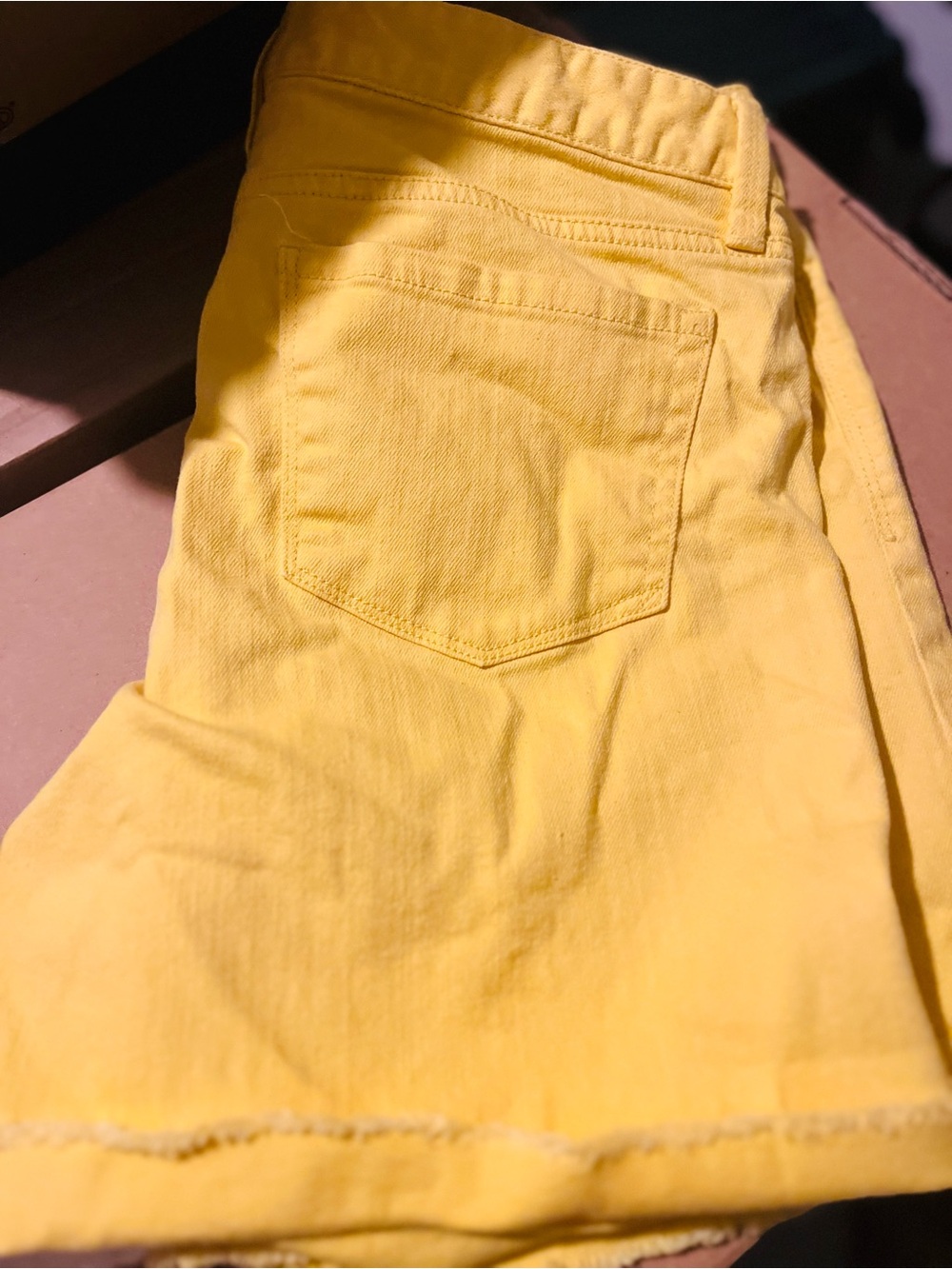 LOFT Sunflower Yellow Denim Shorts